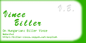 vince biller business card